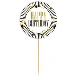 Zápich na tortu - "Happy Birthday" - Round Wish