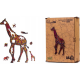 3D drevené puzzle handmade - Žirafa A4