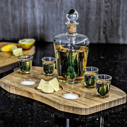 Dizajnový tequila set s pohárikmi a dekantérom - Agáve