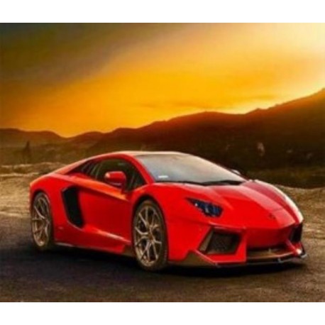 5D Diamantová mozaika - Red Lamborghini