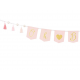 Bavlněný banner, girlanda - Oh baby, růžový 2,5m