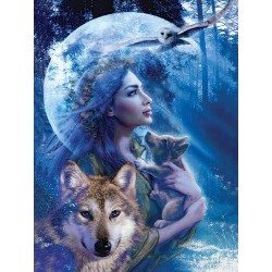 5D Diamantová mozaika - Život s vlky