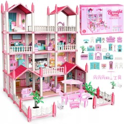 Rozprávkový kaštieľ pre bábiky s terasou - Beautiful Home 222ks