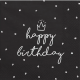 Papierové obrúsky - Happy Birthday - 33x33 cm