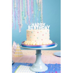 Narodeninové sviečky - Happy Birthday - biele