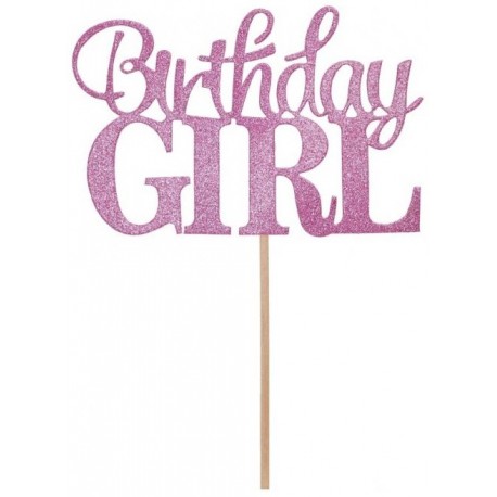 Zápich na tortu - Birthday Girl / Birthday Boy - 10x7 cm