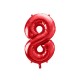Fóliový balón - Číslo, červený 86cm