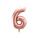 Fóliový balón - Číslo, ružové zlato 86cm