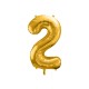 Fóliový balón - Číslo, zlatý 86cm