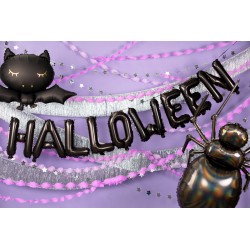 Balónová girlanda - "Halloween" - čierna 280x46 cm