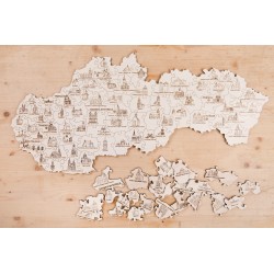 Puzzle v drevenej krabičke - Slovensko - Kostoly a pútnické miesta