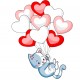 Hrnek - Hearts ballons cat 330ml