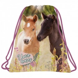 Dětská kapsa na přezůvky - I love horses