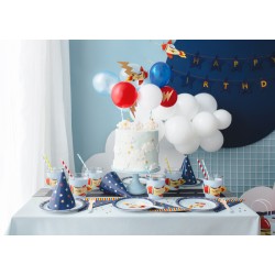 Set mini balónků na dort - letadlo mix - 10ks
