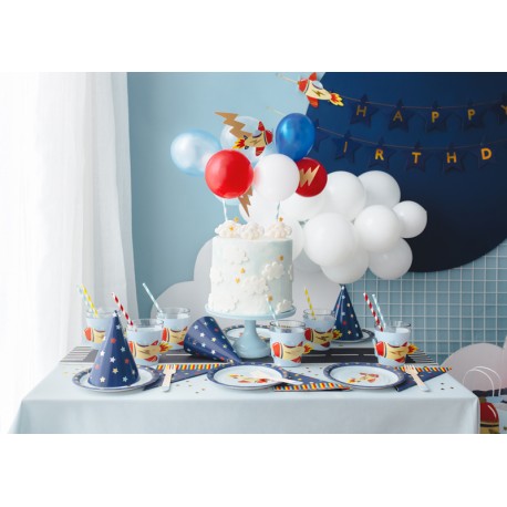 Set mini balónků na dort - letadlo mix - 10ks