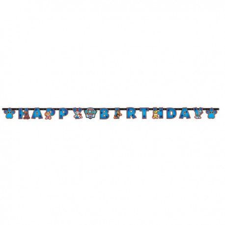 Girlanda - Baner - Happy birthday - Paw patrol - 13,7x179,8cm