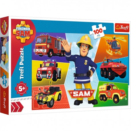 Dětské puzzle - Fireman Sam - 100ks