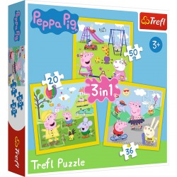 Dětské puzzle - Peppa Pig - 3v1