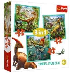 Dětské puzzle - Dinosaurus - 3v1