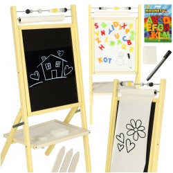 Multifunkční oboustranná tabule pro děti - 43 x 89 cm
