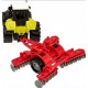 Traktor s agregátom - Červený, 20cm