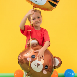 Fóliový balón hlavička - Medvídek 57x60cm