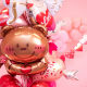 Fóliový balón - Medvídek se srdíčkem 58x75cm