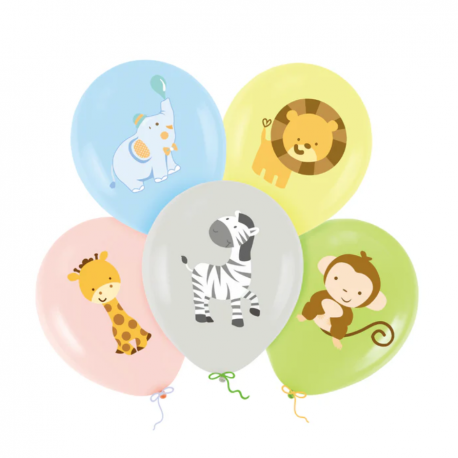 Set balónov - Cute Zoo Animals, 30cm 5ks