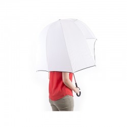 Půlkulaty bílý deštník 92cm - 2. Trieda