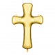 Fóliový balón - Kříž, 100cm zlatý