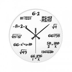 Matematické hodiny bílé